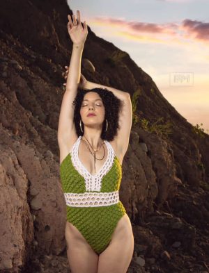 Sage & Shell crochet swimsuit - Image 3