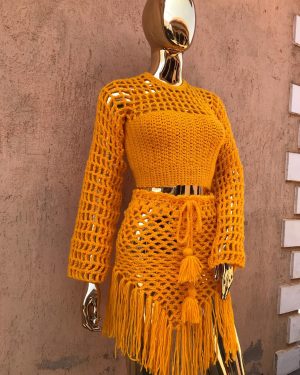 Mesh Sleeve Crop top - Image 2