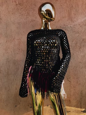 Mesh Fringe Bolero - Image 4