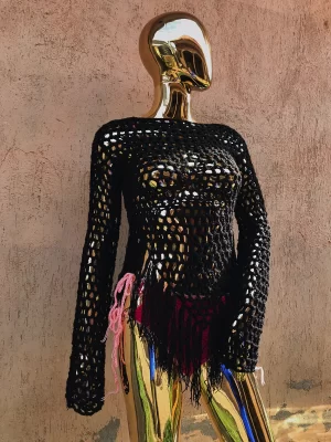 Mesh Fringe Bolero - Image 3