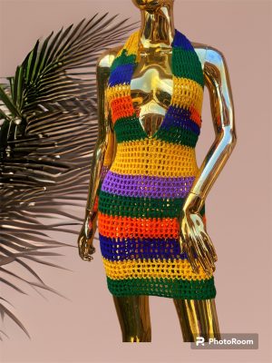 Mesh Deep V dress