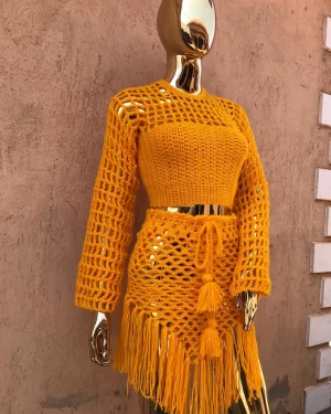 Mesh Fringe skirt - Image 3
