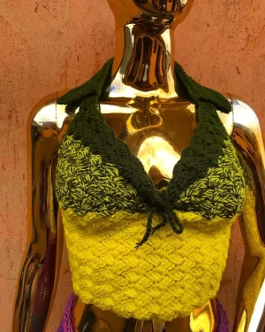 Ariana front tie collar top - Image 2